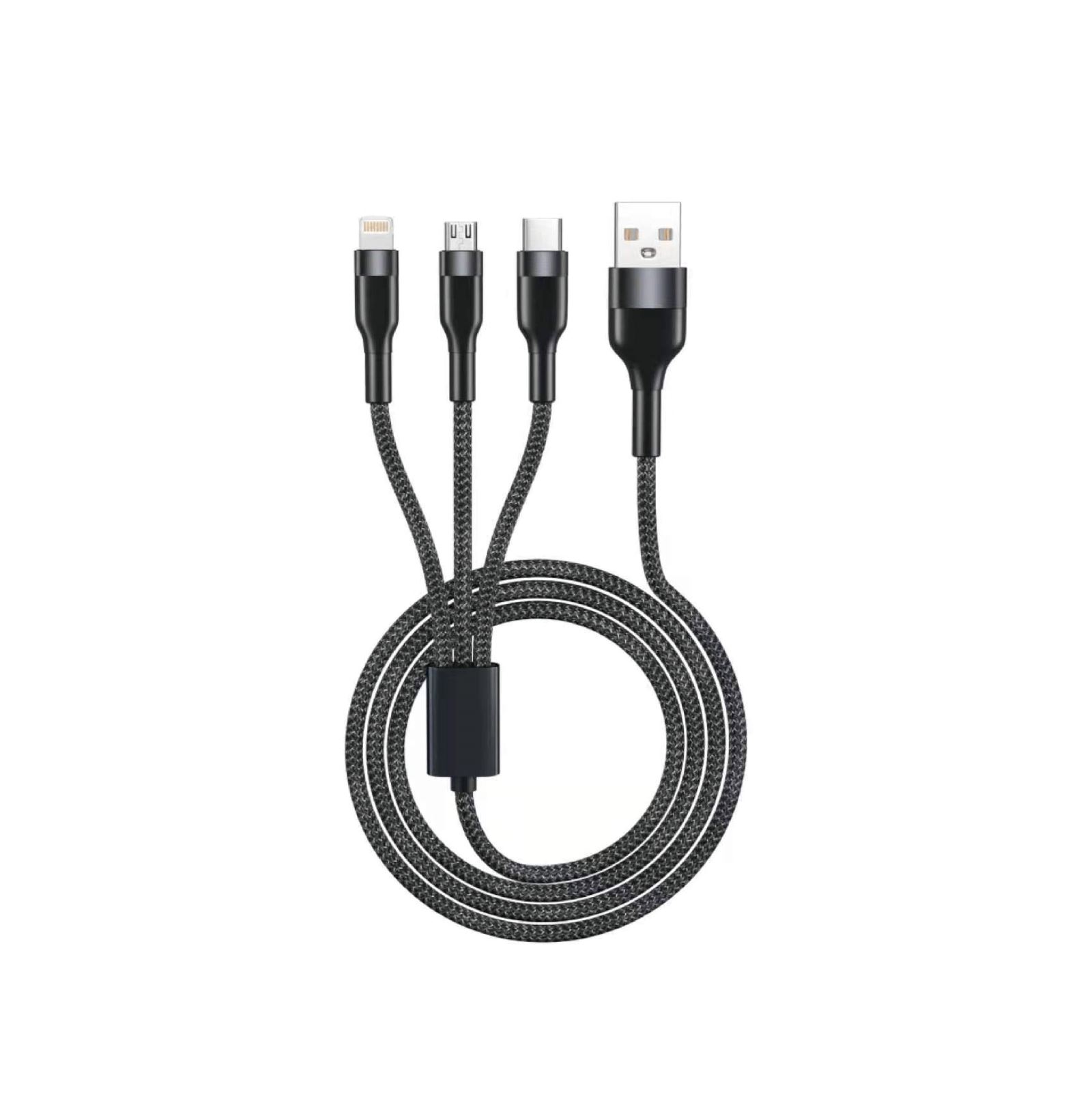 IS-ACML101BK USB to Lightning + Micro USB + Tyep C